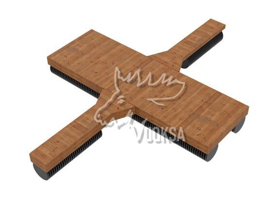 Вуокса пирс 6х2 с причальным разделителями 3х0.6